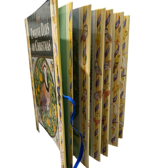 BOOK Twelve Days of Christmas Lift a Flap Hardcover Illustrated w/Musical Score - Picture 7 of 11